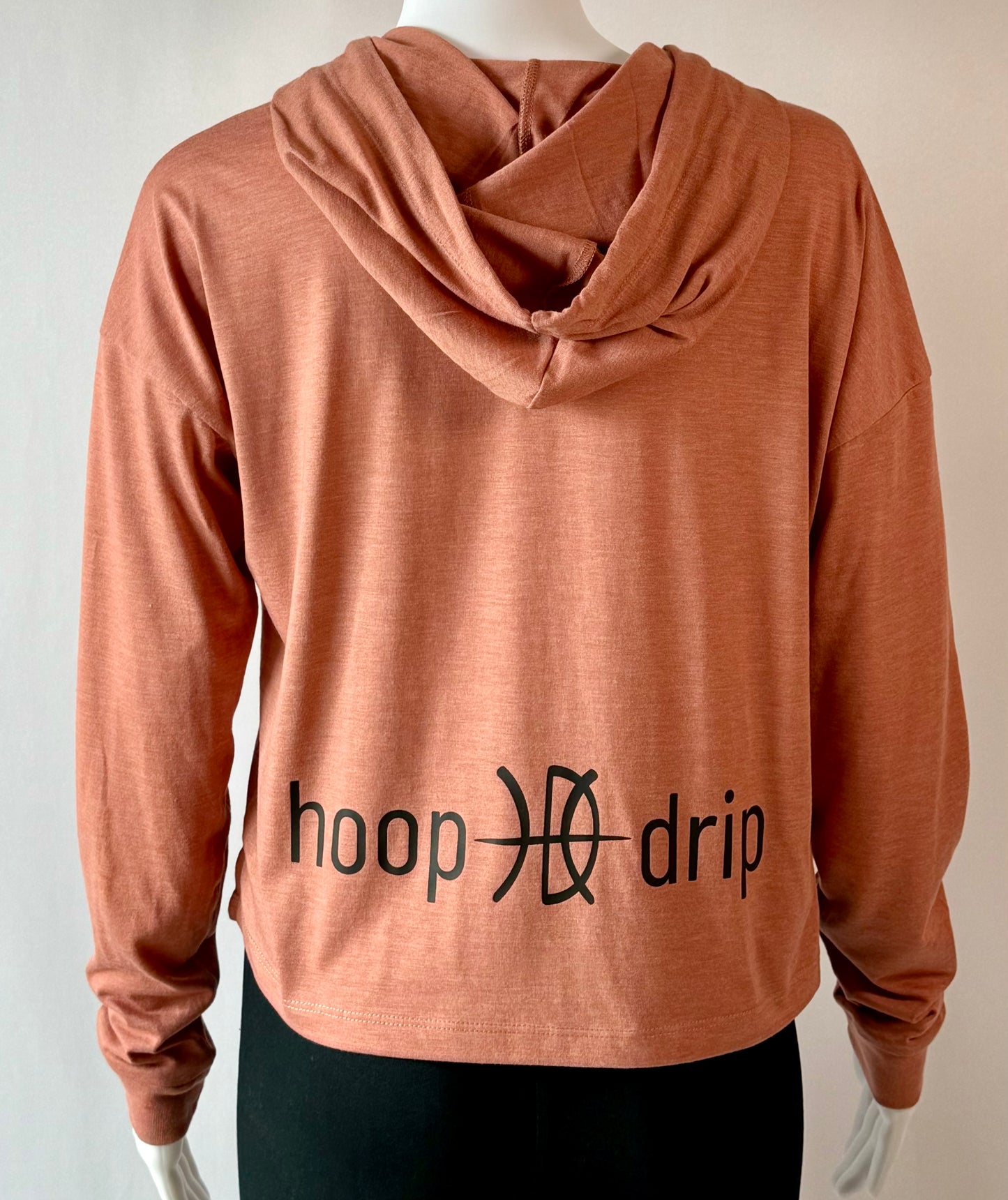 Women's Crop Long Sleeve Desert Rose Hoodie