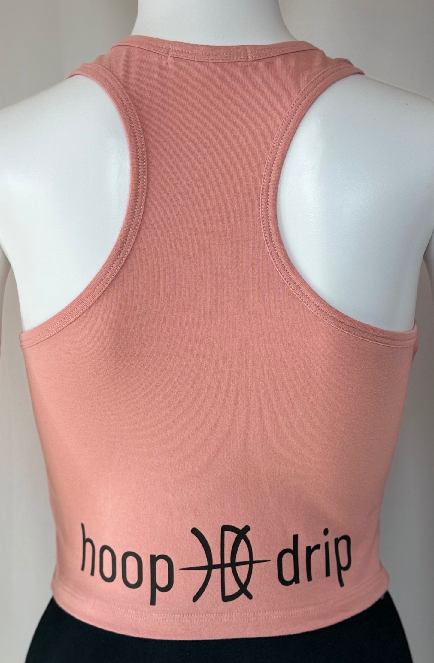Women's Racerback Peach Crop Tank Top