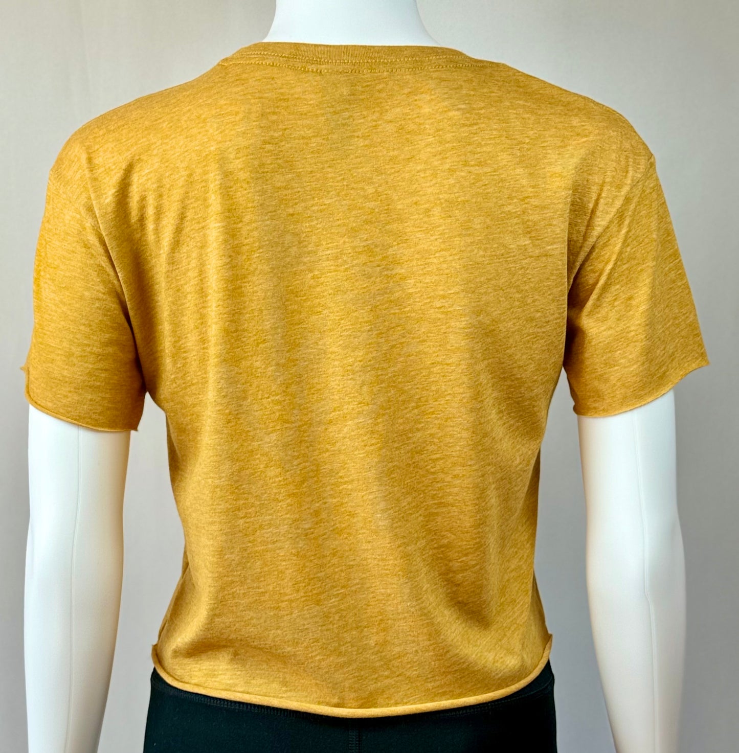Women's Crop Short Sleeve Gold/Red Tee
