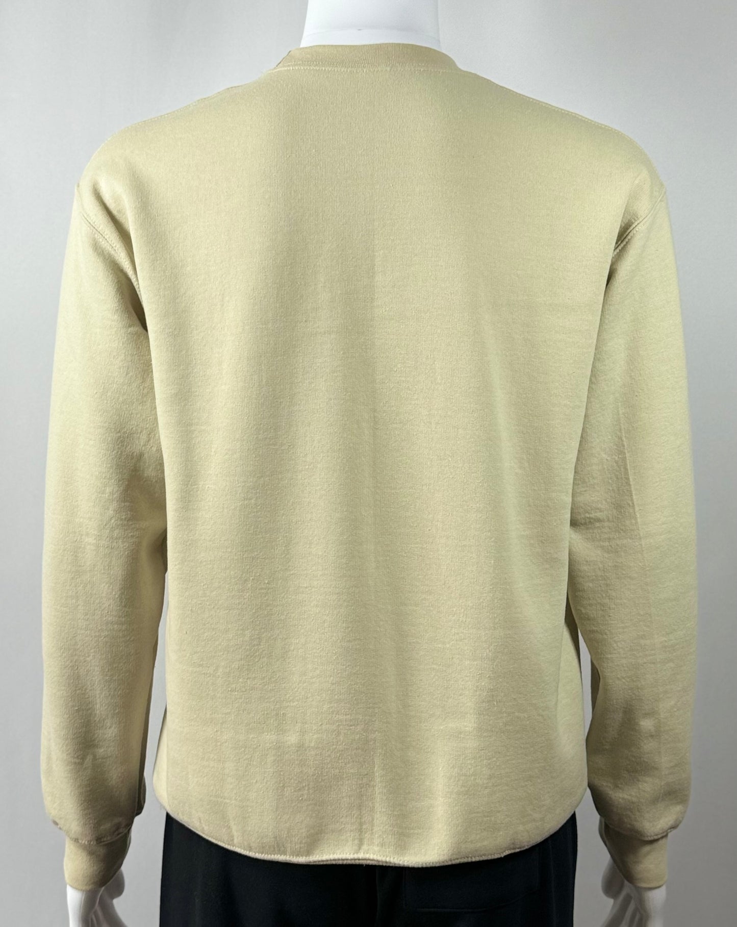 Men's Heavy Blend Sand/Red Crewneck Sweatshirt