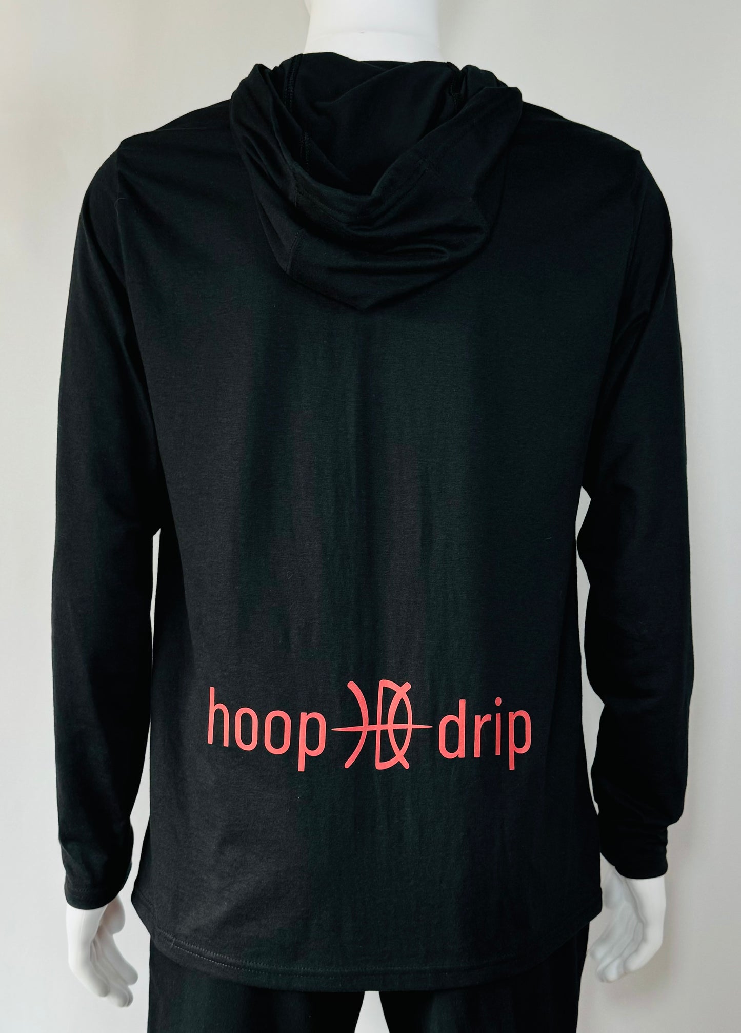 Men's Long Sleeve Black/Red Hoodie