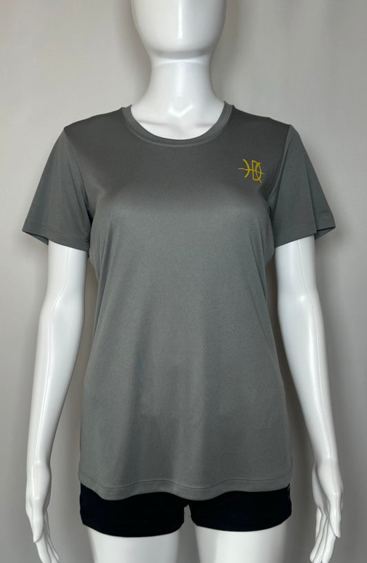 Women's Performance T-Shirt Grey/Gold Logo
