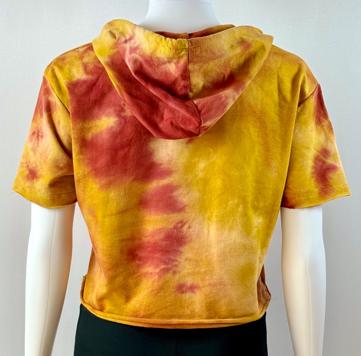 Women's Tie Dye Short Sleeve Hoodie