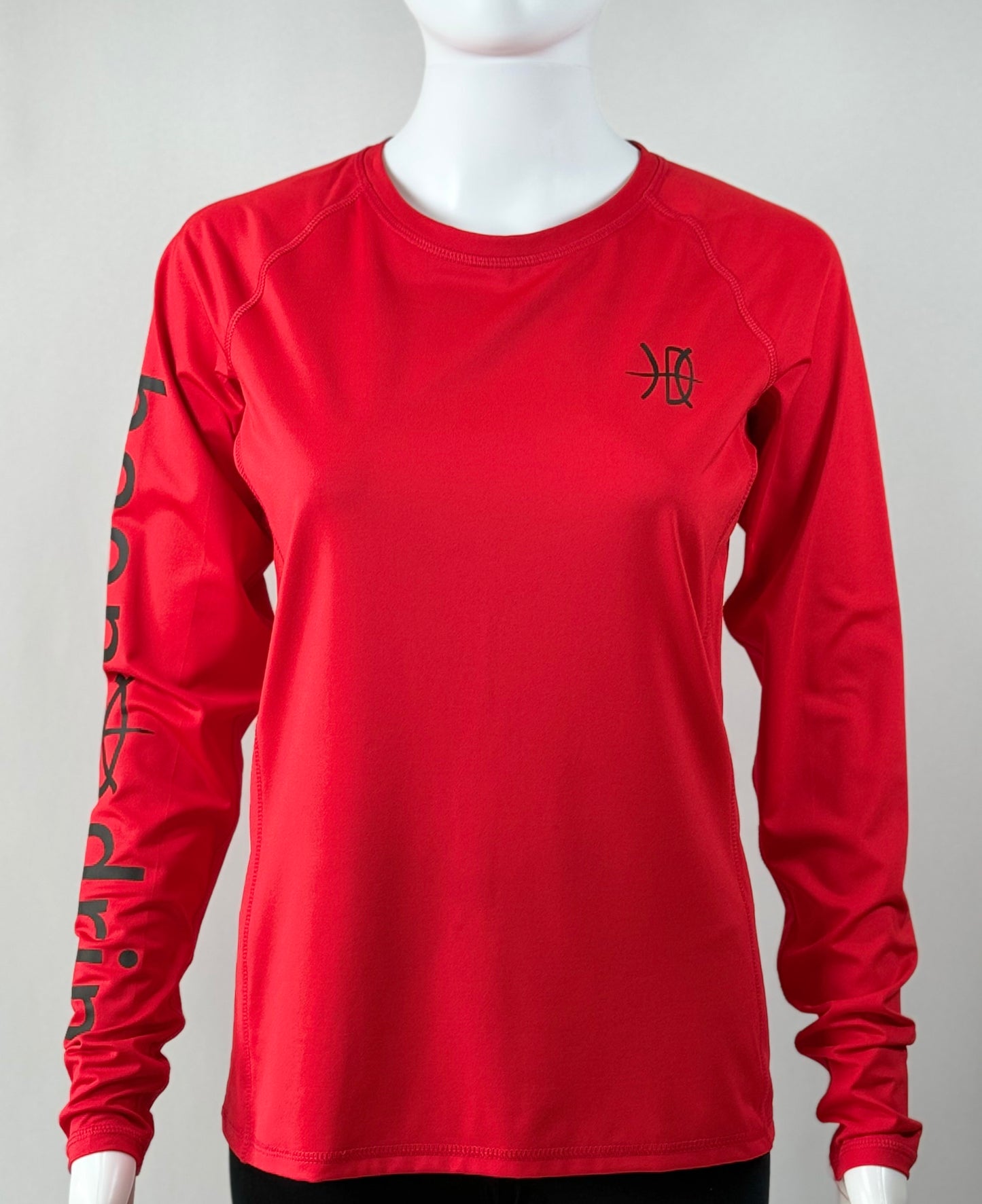 Women's Long Sleeve Rashguard Red Swim Shirt