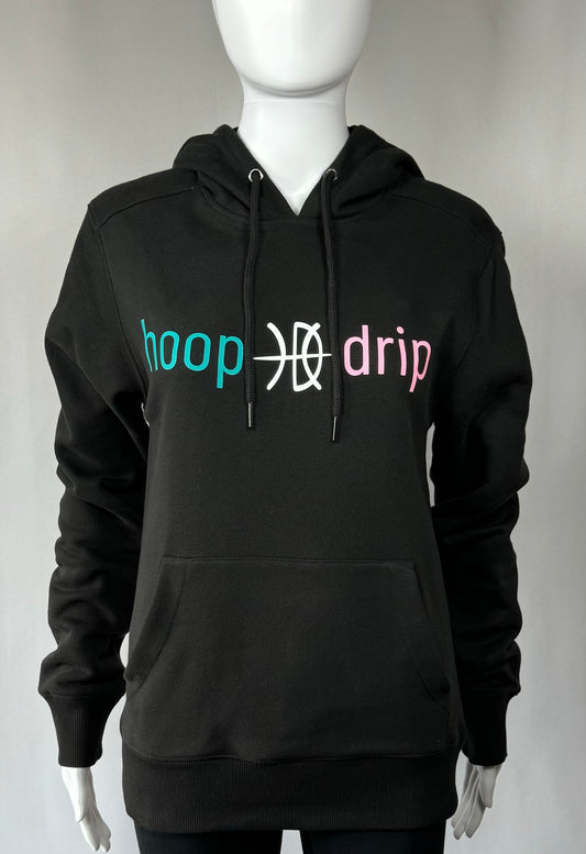 Unisex Pink/Teal Fleece Hoodie