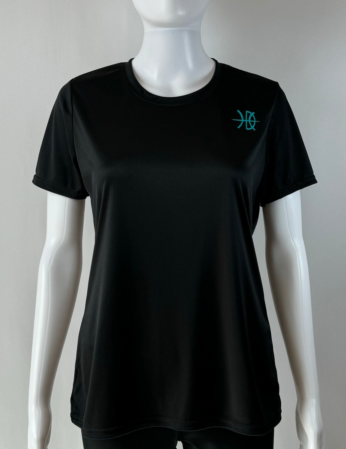Women's Performance T-Shirt Black/Teal