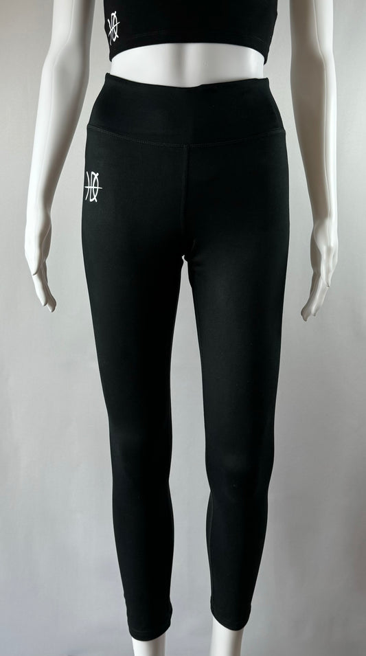 Women's Black 7/8 Logo Leggings