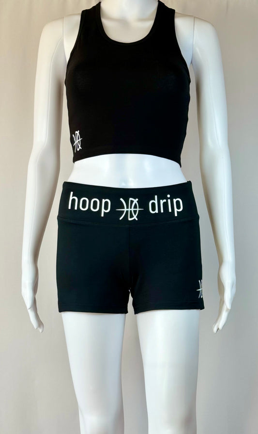 Women's Black 3" Full Logo Spandex Shorts