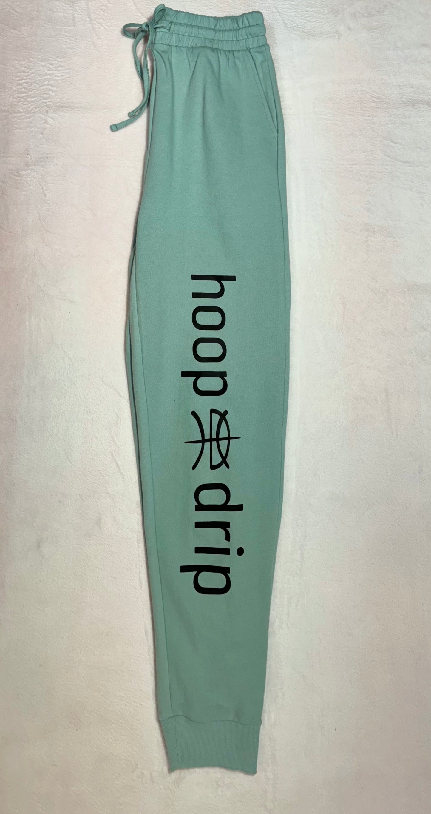 Women's Midweight Light Green Full Logo Joggers