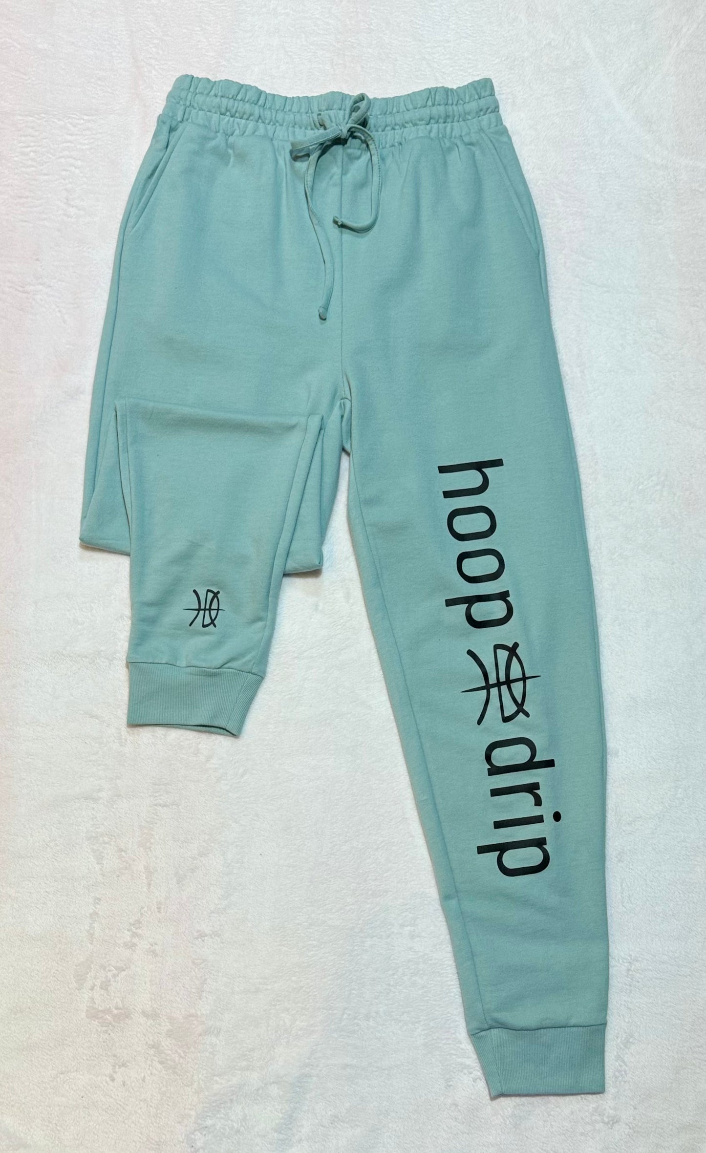 Women's Midweight Light Green Full Logo Joggers