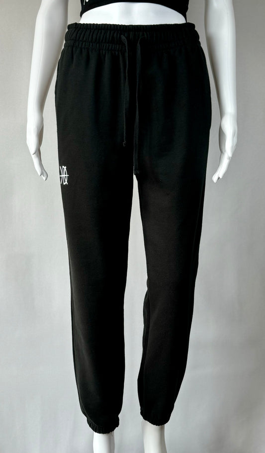 Women's Black Fleece Logo Joggers