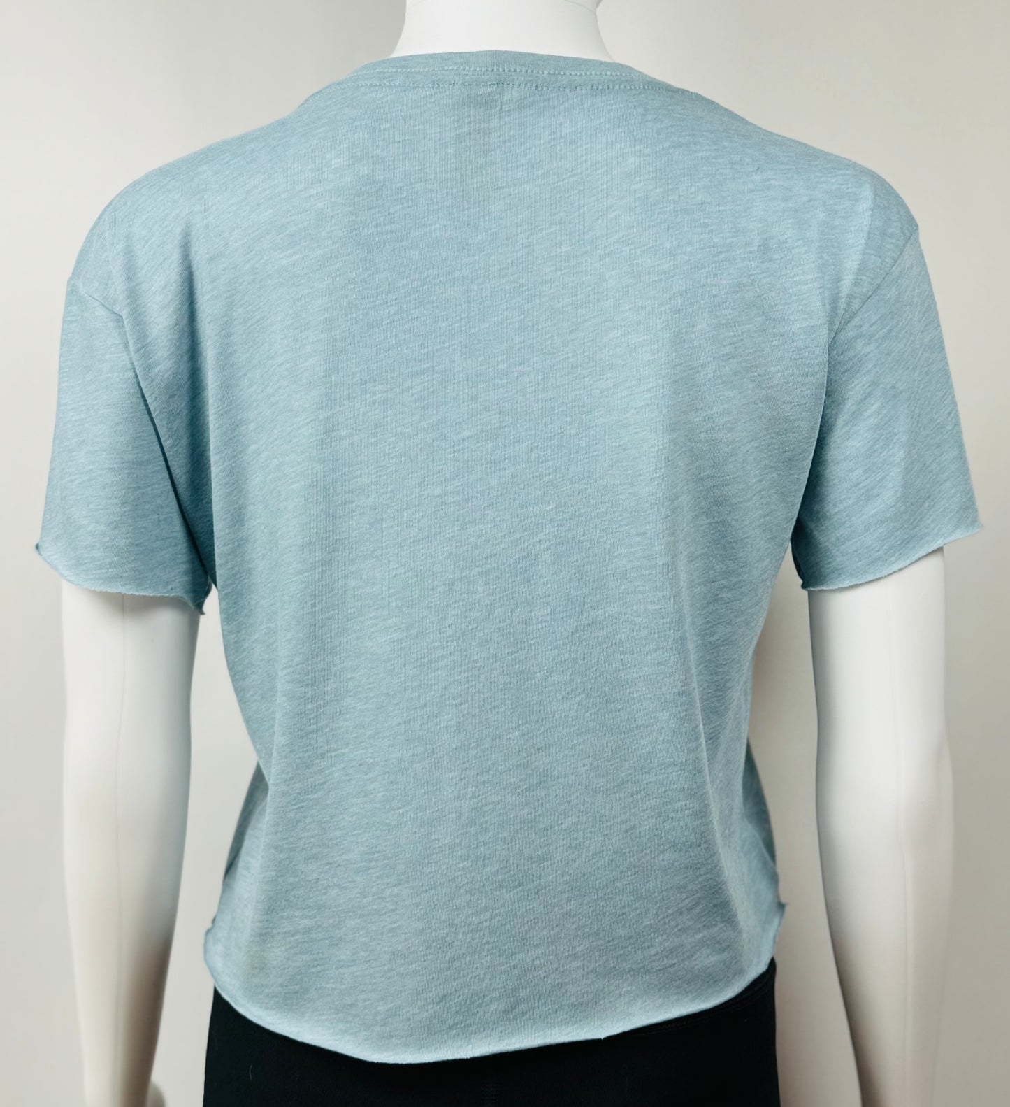 Women's Crop Short Sleeve Light Blue Scatter Tee