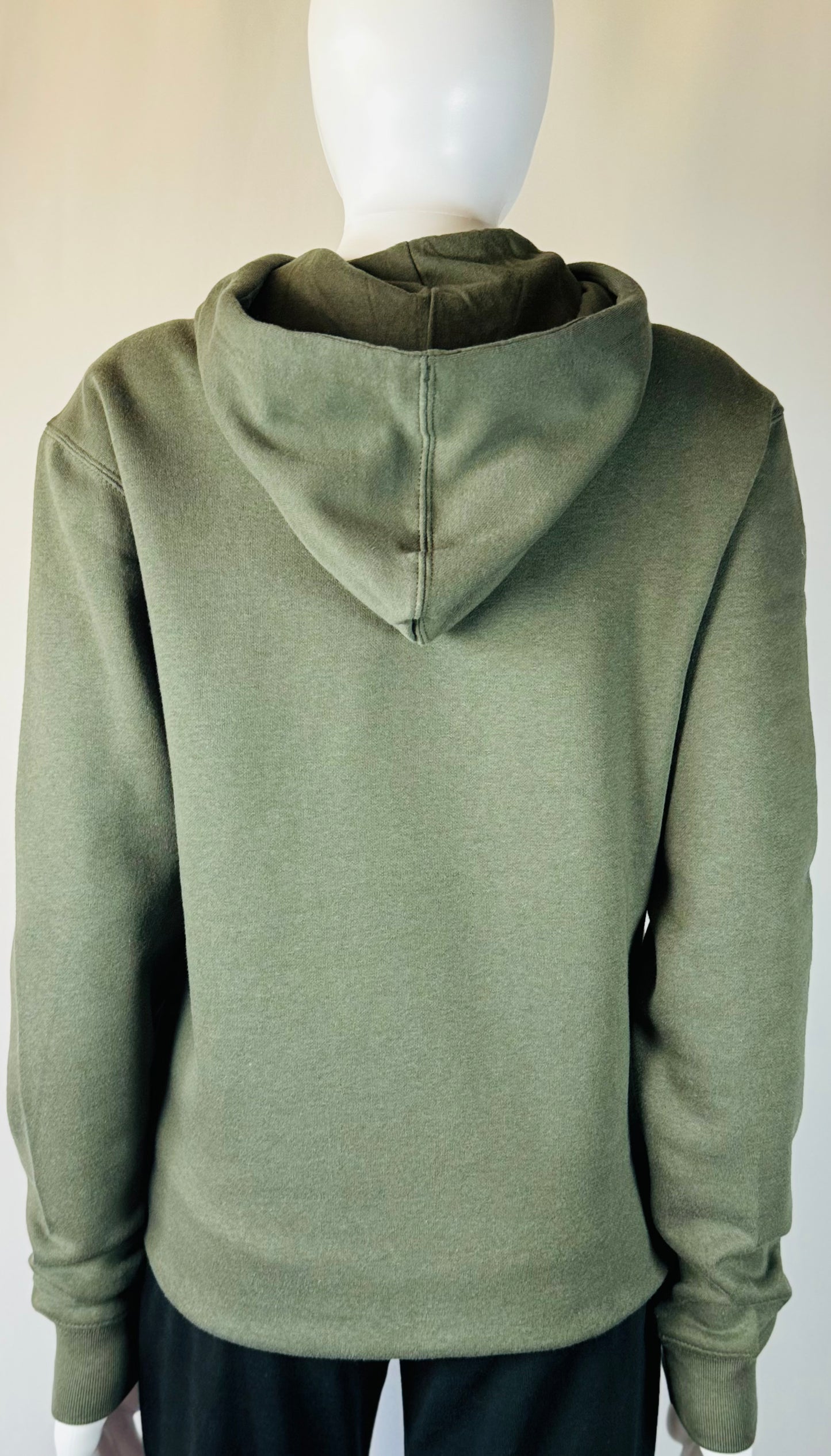 Women's Fleece Dark Olive Green/Black Logo Hoodie