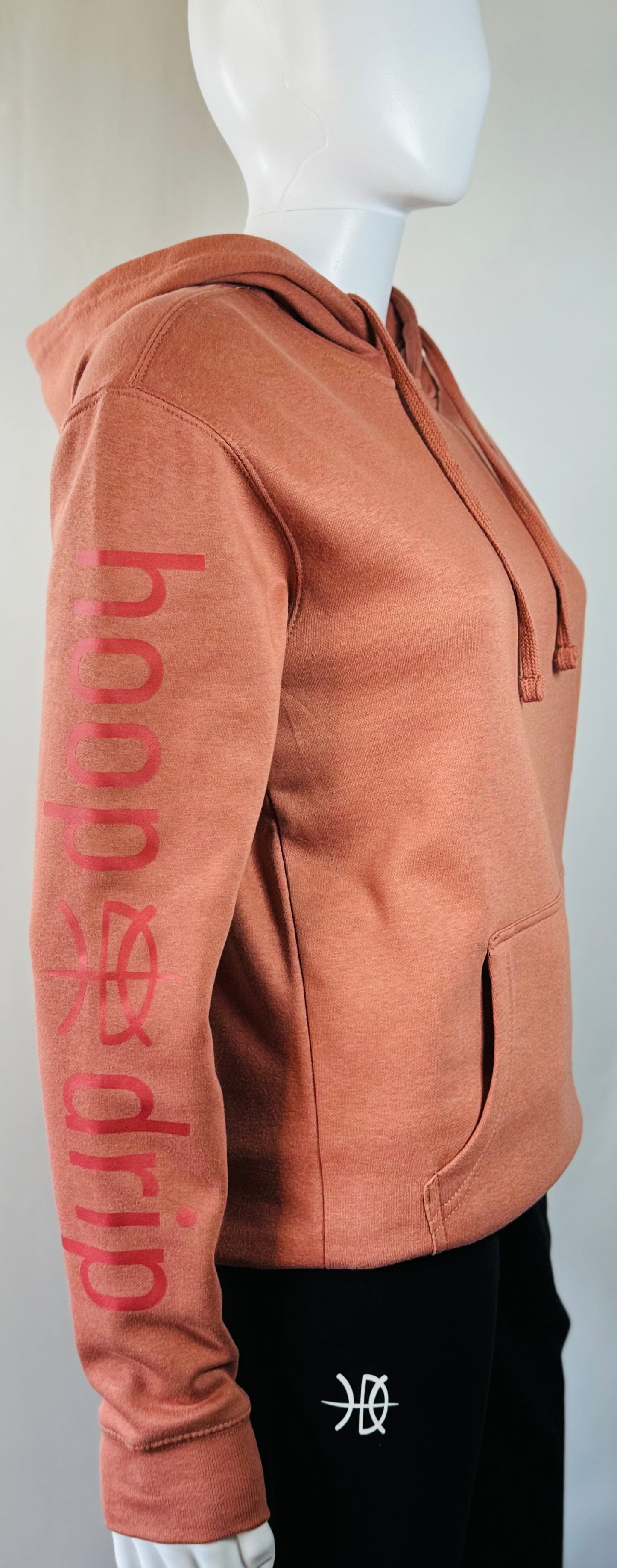 Women's Fleece Dessert Rose/Red Logo Hoodie