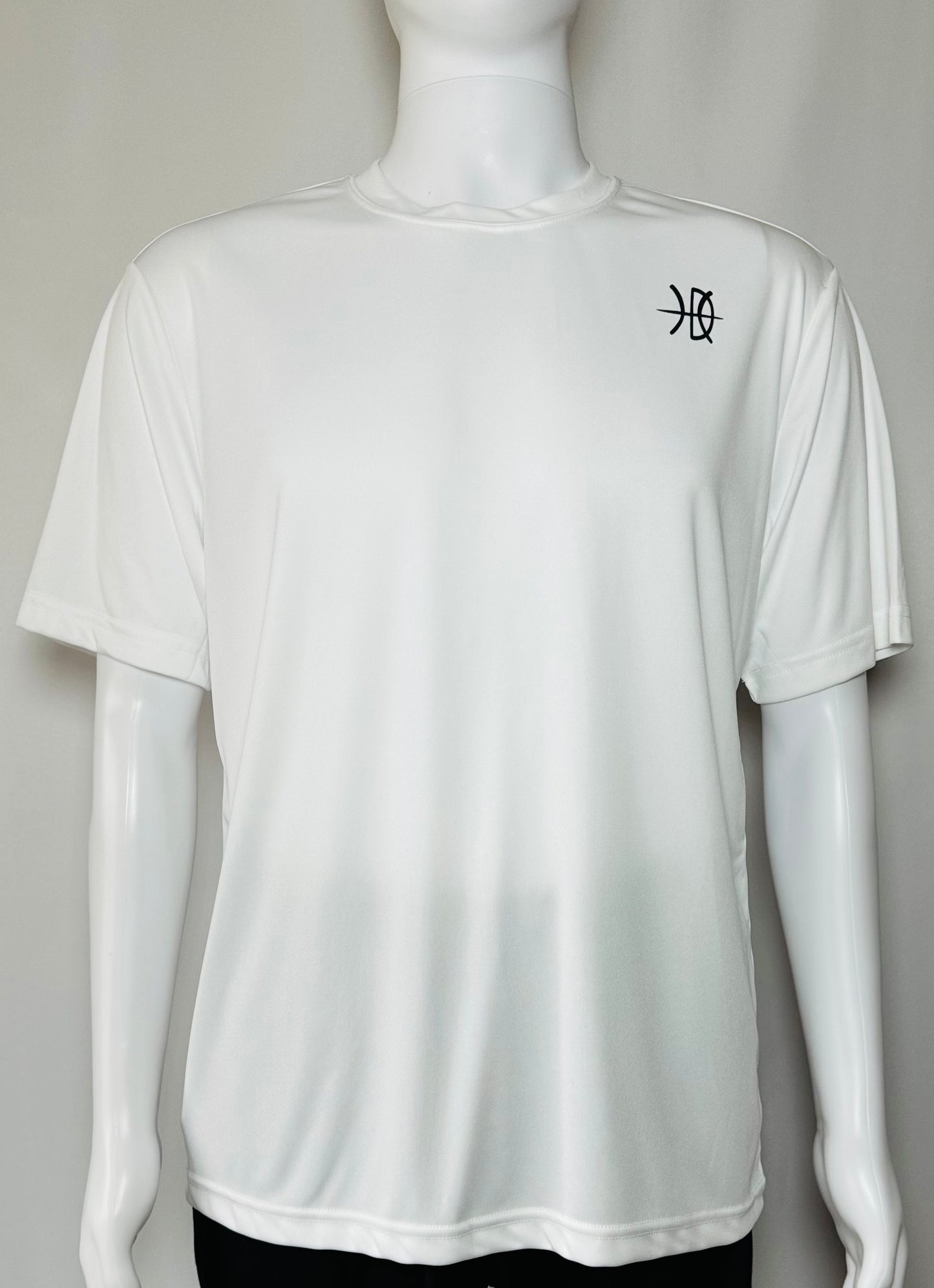 Men's Performance T-Shirt White/Black Logo