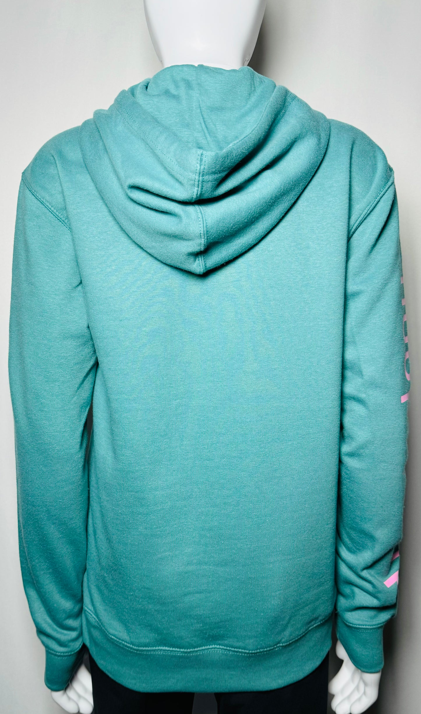 Women's Fleece Teal/Pink Logo Hoodie