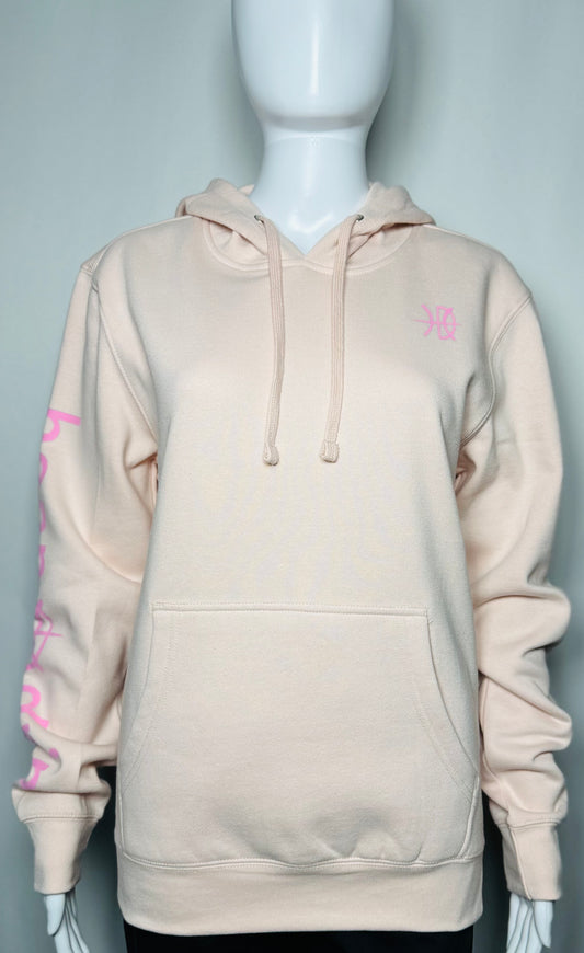 Women's Fleece Rosewater Pink/Pink Logo Hoodie