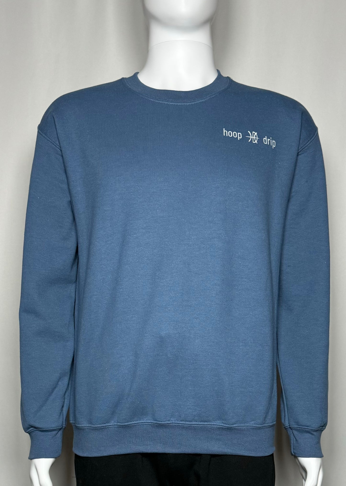 Men's Blue/Gray Logo Crewneck Sweatshirt