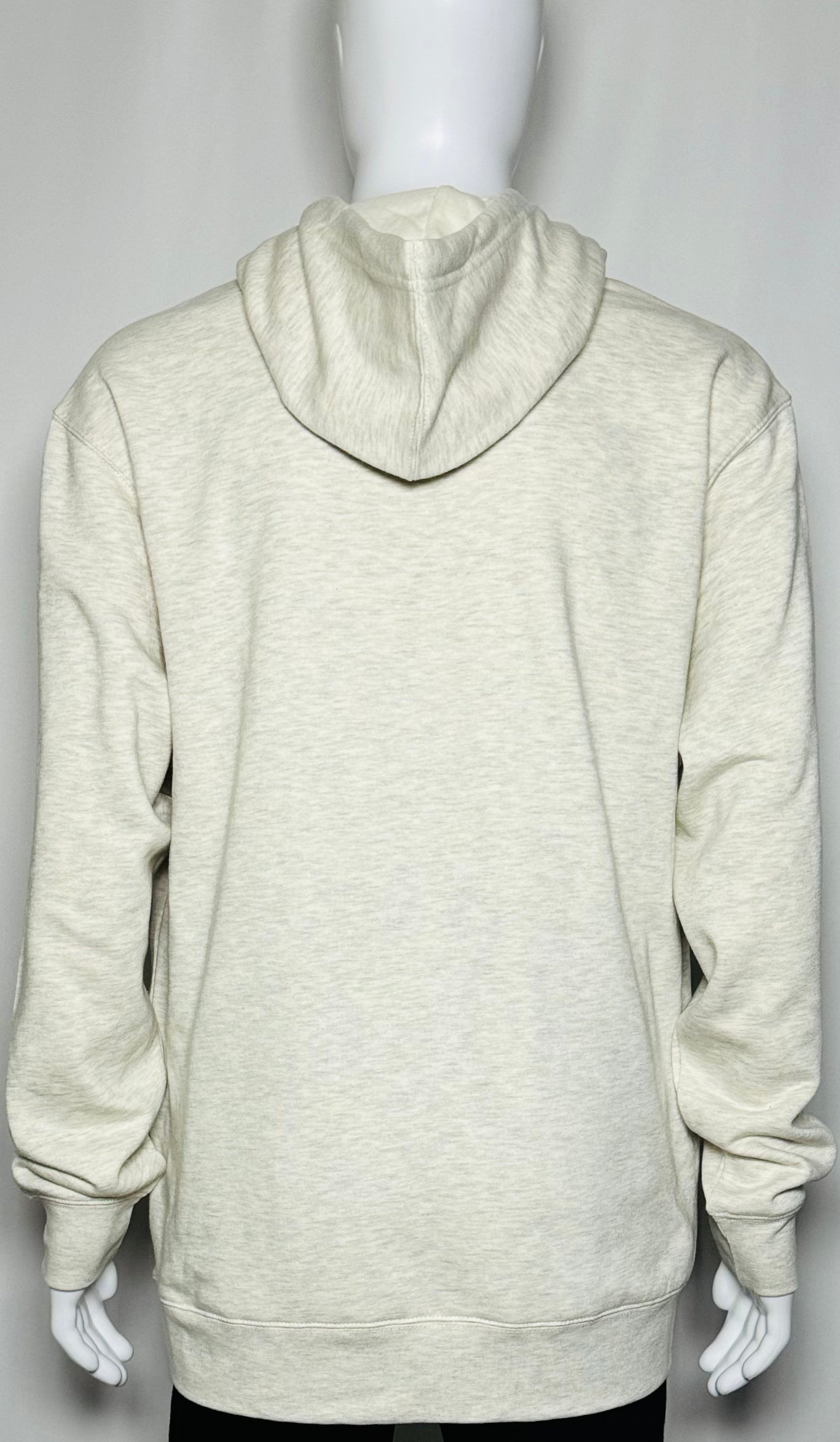 Men's Fleece Oatmeal/White Logo Hoodie