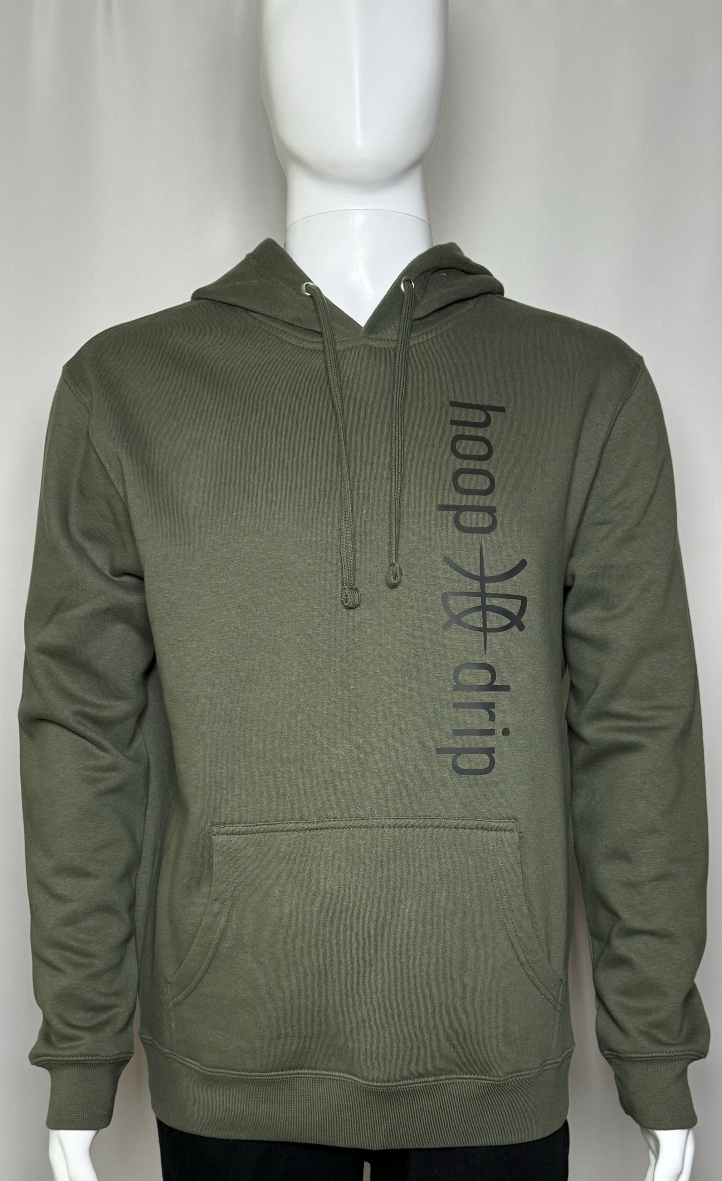 Men's Fleece Green Logo Hoodie