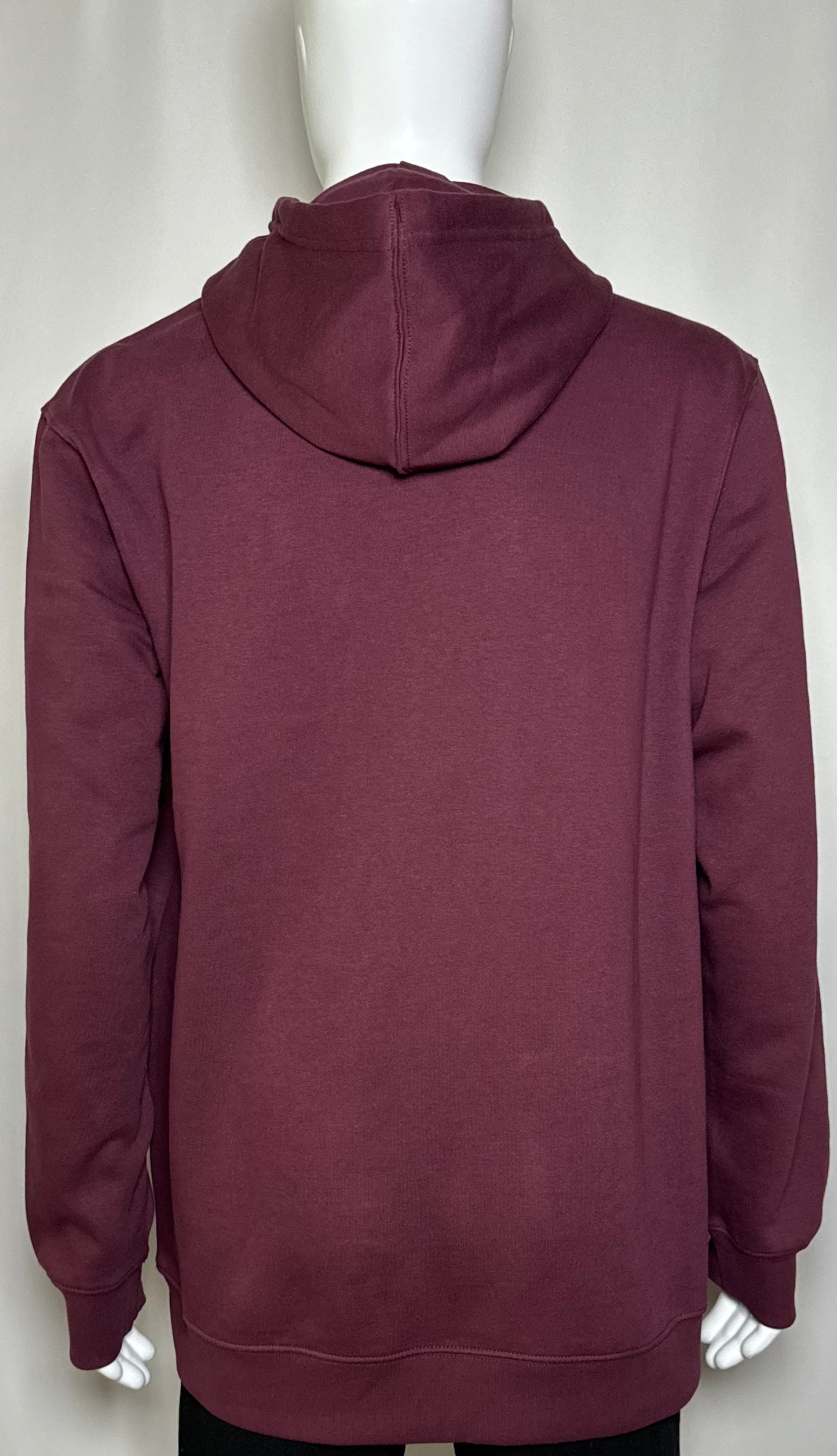 Men's Fleece Maroon/Black Logo Hoodie