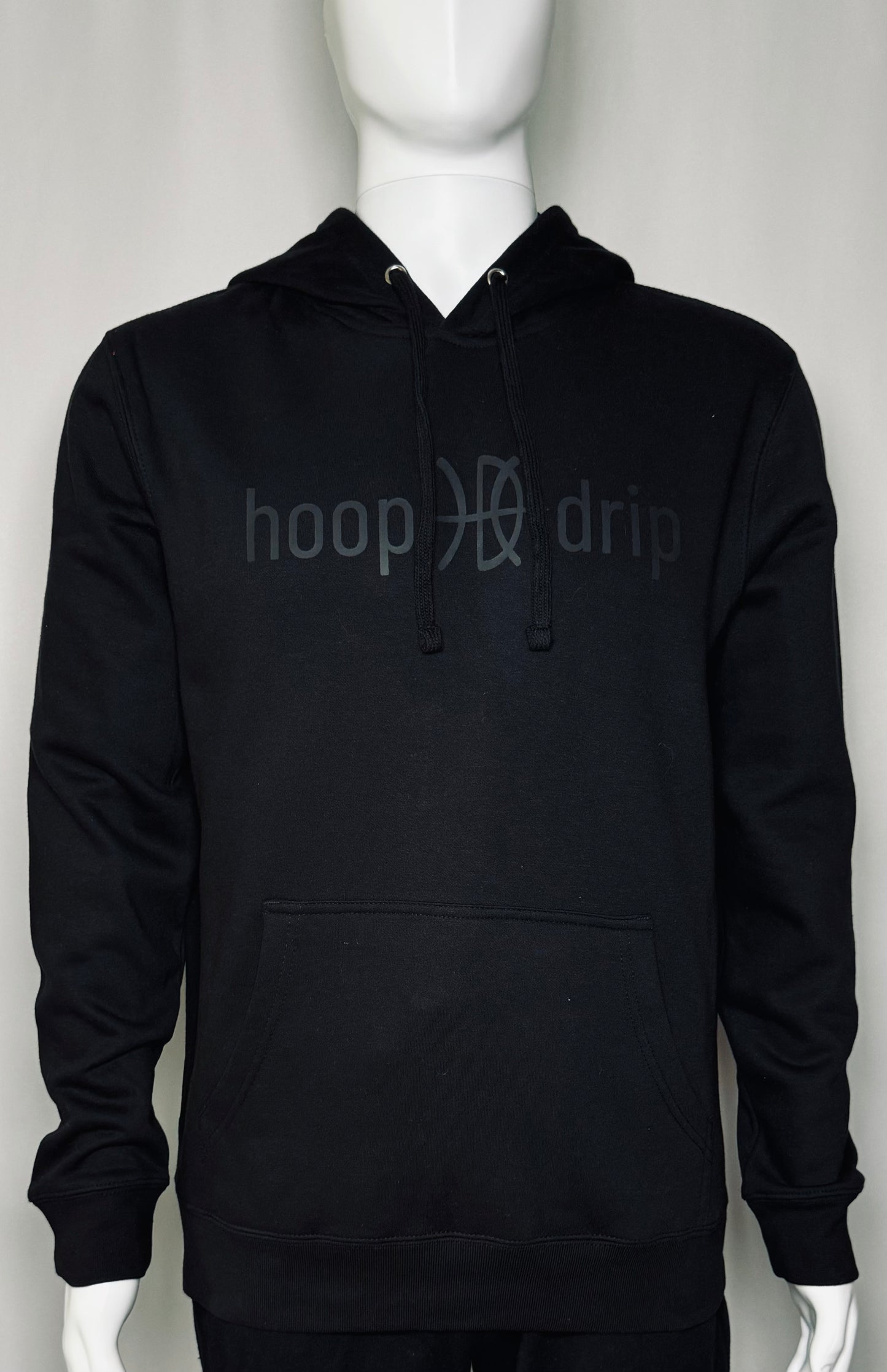 Men's Fleece Dessert Black/Black Logo Hoodie