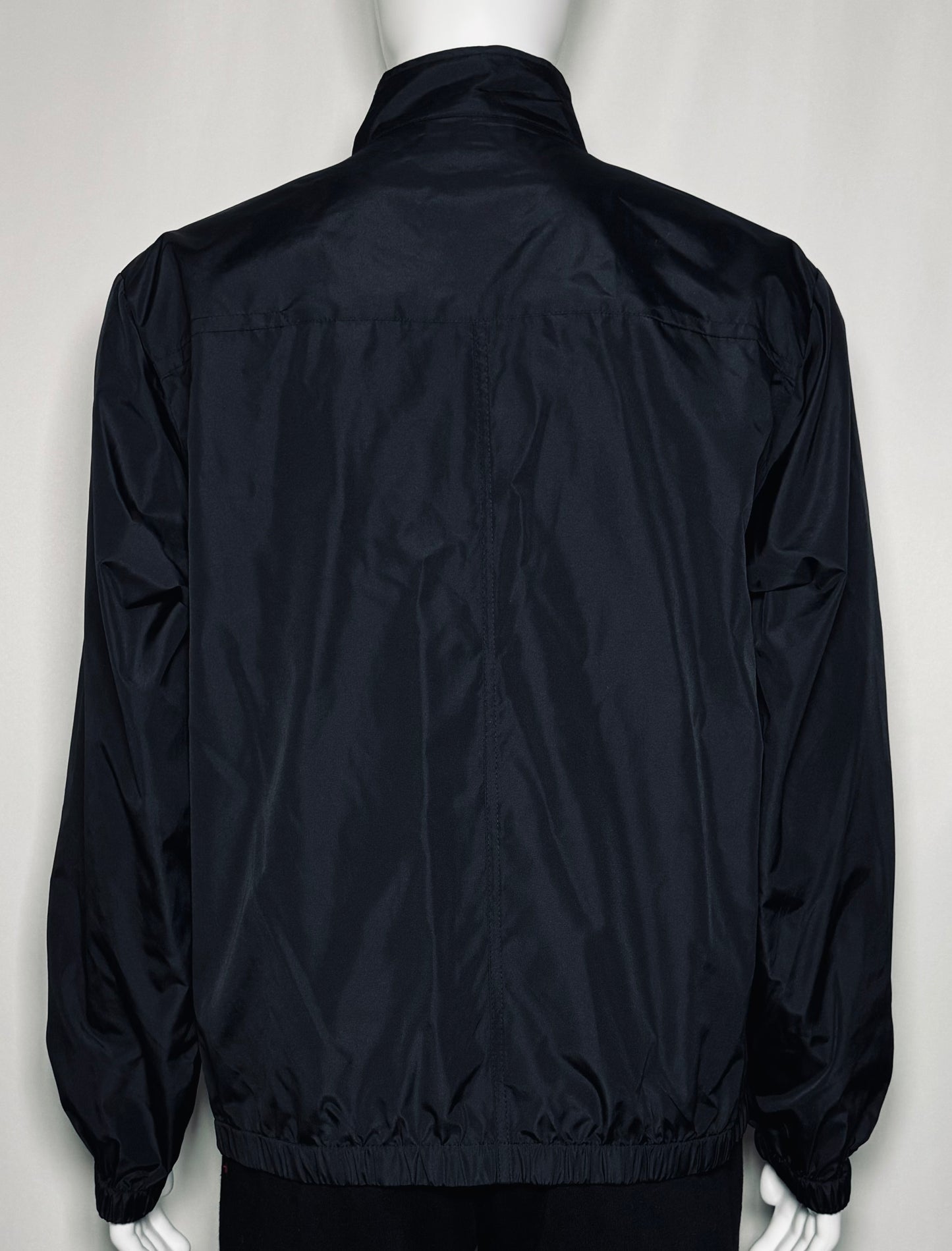 Men's Full Zip Black Wind Breaker