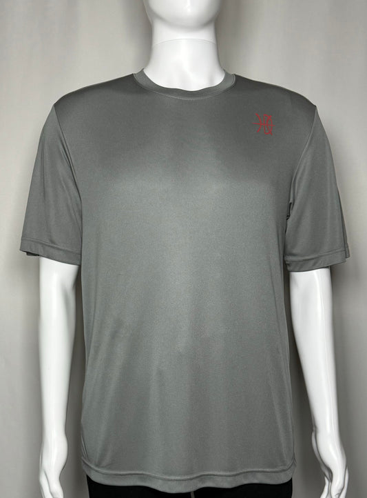 Men's Performance T-Shirt Gray/Red Logo