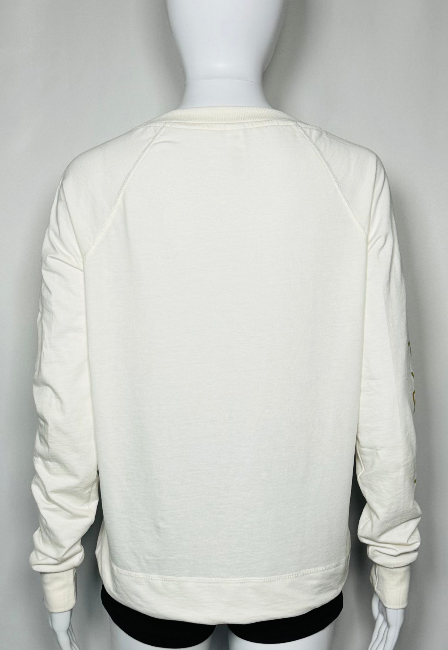 Women's Lightweight Crewneck Gardenia White/Gold Logo