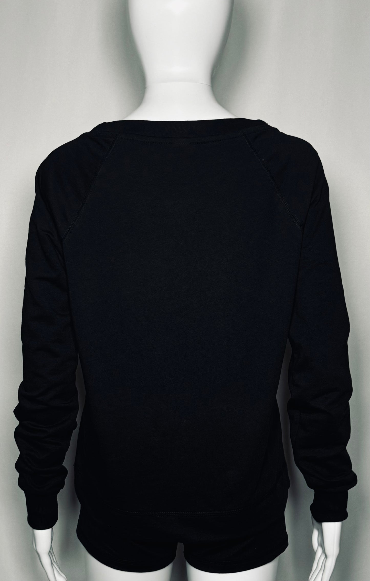 Women's Lightweight Crewneck Black/Black Logo